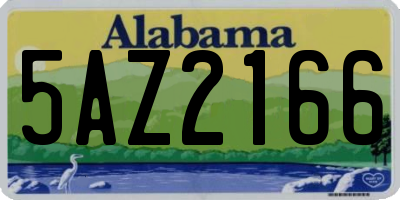 AL license plate 5AZ2166