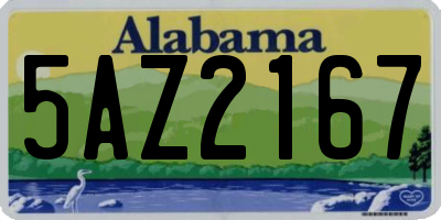 AL license plate 5AZ2167