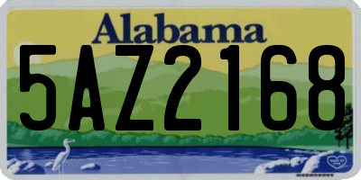 AL license plate 5AZ2168