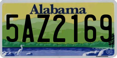 AL license plate 5AZ2169