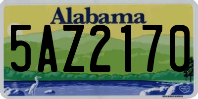 AL license plate 5AZ2170