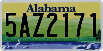 AL license plate 5AZ2171