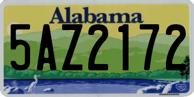 AL license plate 5AZ2172