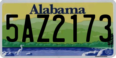 AL license plate 5AZ2173