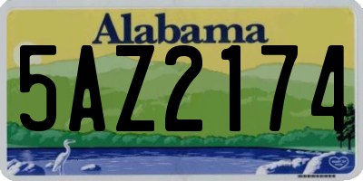 AL license plate 5AZ2174