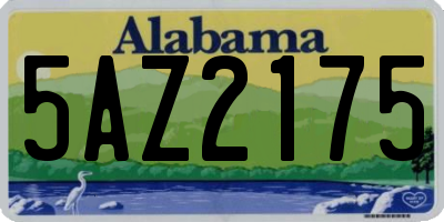 AL license plate 5AZ2175