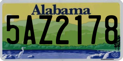 AL license plate 5AZ2178