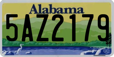 AL license plate 5AZ2179