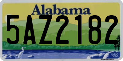 AL license plate 5AZ2182