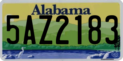 AL license plate 5AZ2183