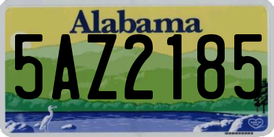 AL license plate 5AZ2185