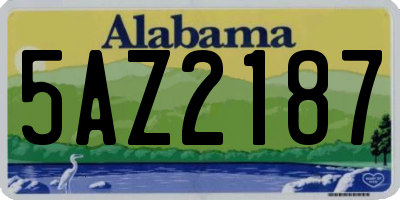 AL license plate 5AZ2187
