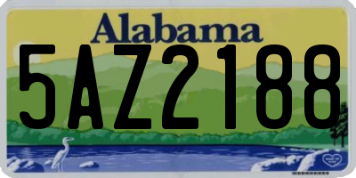 AL license plate 5AZ2188