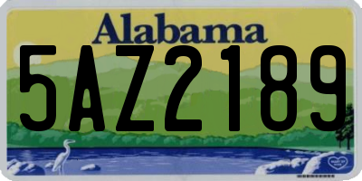 AL license plate 5AZ2189