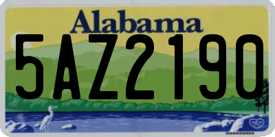 AL license plate 5AZ2190