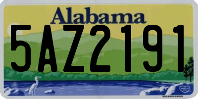 AL license plate 5AZ2191