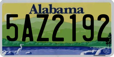 AL license plate 5AZ2192