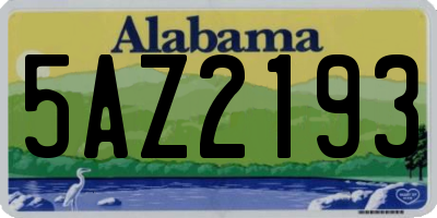 AL license plate 5AZ2193