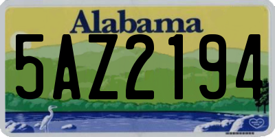 AL license plate 5AZ2194