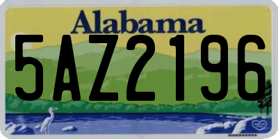 AL license plate 5AZ2196