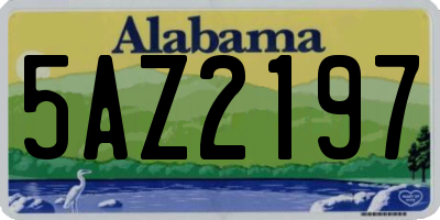 AL license plate 5AZ2197