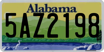 AL license plate 5AZ2198