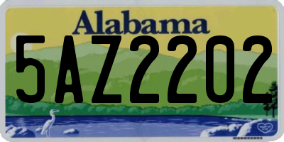 AL license plate 5AZ2202