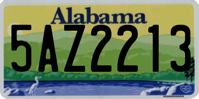 AL license plate 5AZ2213
