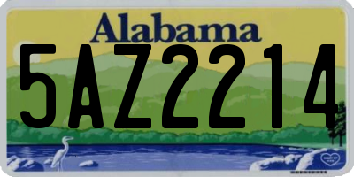 AL license plate 5AZ2214