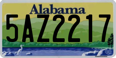 AL license plate 5AZ2217