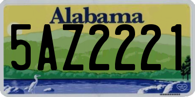 AL license plate 5AZ2221