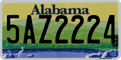 AL license plate 5AZ2224