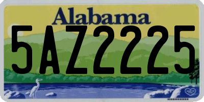 AL license plate 5AZ2225