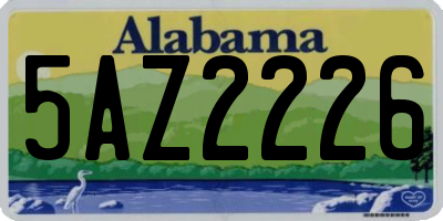 AL license plate 5AZ2226