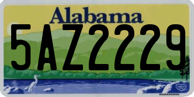 AL license plate 5AZ2229