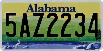 AL license plate 5AZ2234