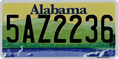 AL license plate 5AZ2236