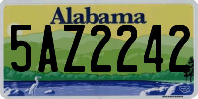 AL license plate 5AZ2242