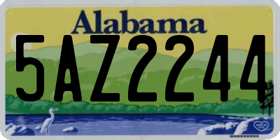 AL license plate 5AZ2244