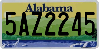 AL license plate 5AZ2245