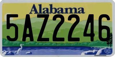 AL license plate 5AZ2246
