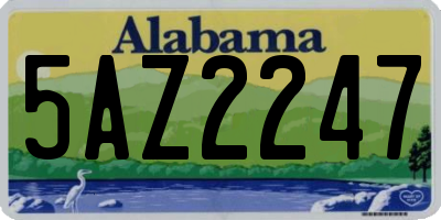 AL license plate 5AZ2247