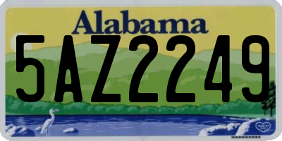 AL license plate 5AZ2249