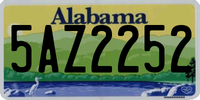 AL license plate 5AZ2252