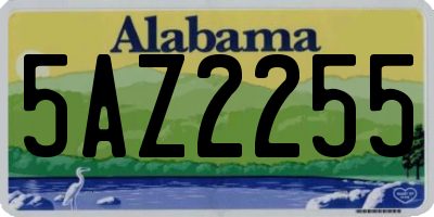 AL license plate 5AZ2255