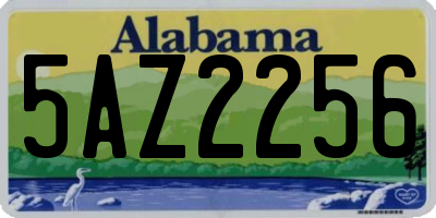 AL license plate 5AZ2256