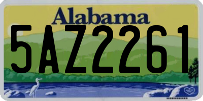 AL license plate 5AZ2261