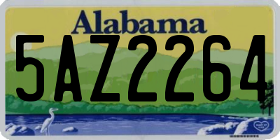 AL license plate 5AZ2264