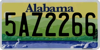AL license plate 5AZ2266