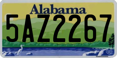 AL license plate 5AZ2267